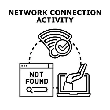 Network connection activity concept with successful server access 스톡 일러스트