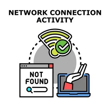 Network connection activity concept with successful server access Stock Illustration
