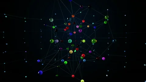 Network connection at black background 動画素材 51838122