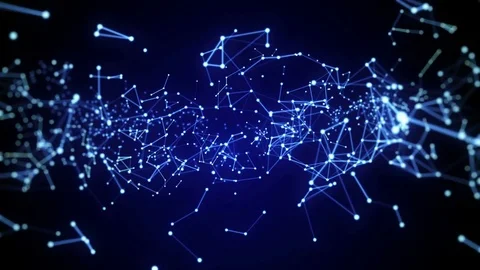 Network Connection Blue Abstract Loop Animation Background Stock Footage 78711733