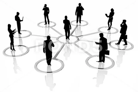 Network connection business - 3D illustration Stock Illustration