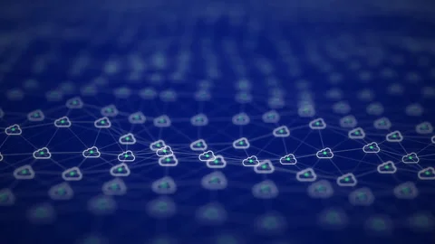 Network connection for cloud computing Video stock 247768292