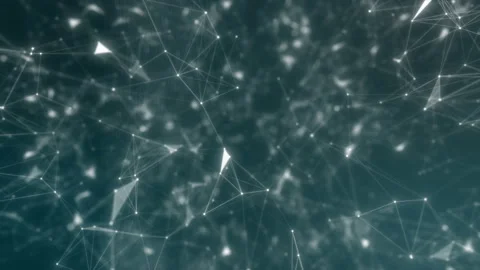 Network connection cloud. Plexus fractals moving, connecting between themselves Video stock 114882814