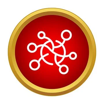 Network connection communication system icon showing data exchange Stock Illustration