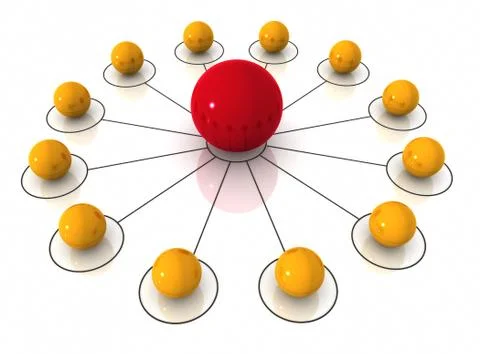 Network connection concept  3d illustration Stock Illustration