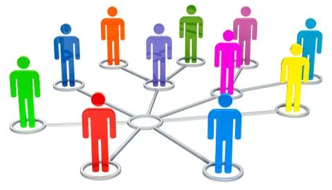 Network connection concept, 3D rendering 스톡 일러스트
