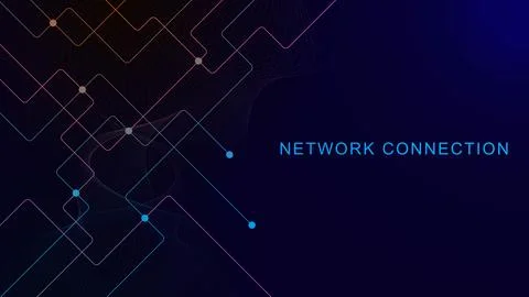 Network connection concept. Abstract geometric with connecting dots lines Stock Illustration