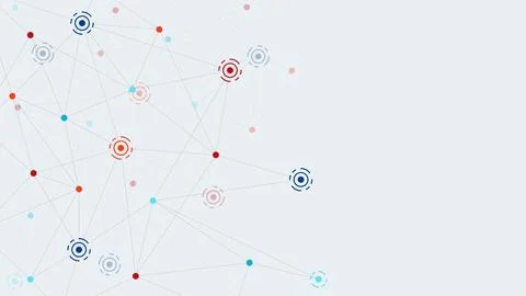 Network connection concept with connected dots and lines. Stockillustratie