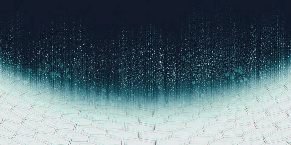 Network connection concept picture Hexagonal honeycomb of the future Horizont Stock Illustration