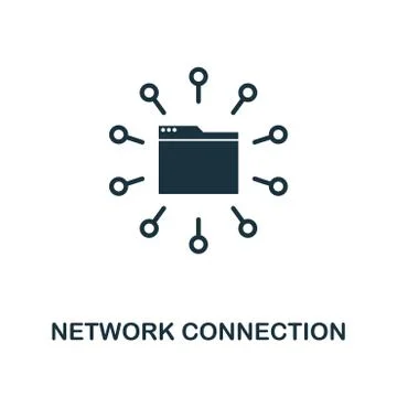 Network Connection creative icon. Simple element illustration. Network Stock Illustration