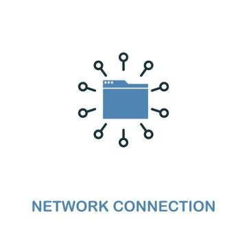 Network Connection creative icon in two colors. Premium style design from web Stock Illustration