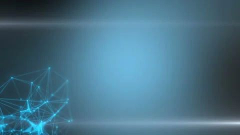 Network connection. Dark background, rotating flickering cool blue light mesh Stock Footage 113125087