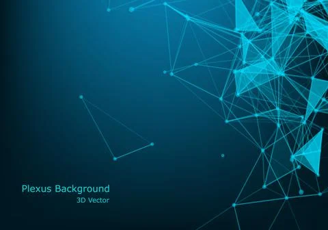 Network connection dots and lines. Technology background. Plexus. Big data ba 스톡 일러스트