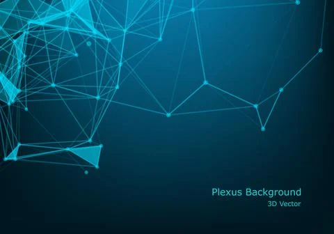 Network connection dots and lines. Technology background. Plexus. Big data ba Stock Illustration