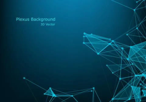 Network connection dots and lines. Technology background. Plexus. Big data ba Stock Illustration