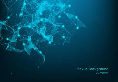 Network connection dots and lines. Technology background. Plexus. Big data ba 스톡 일러스트