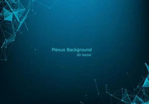 Network connection dots and lines. Technology background. Plexus. Big data ba Illustrazione stock