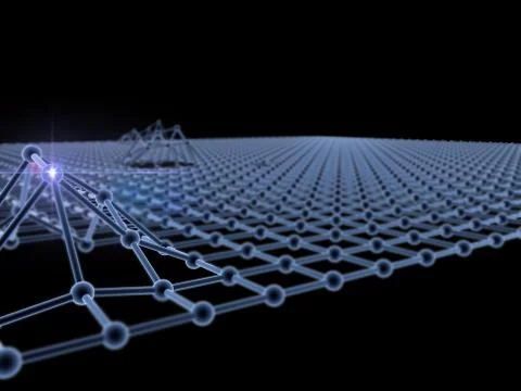 Network connection Futuristic background Illustrazione stock
