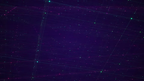 Network Connection Galaxy Rotaion Matrix Dark Background Stock Footage 90455299