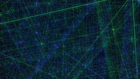 Network Connection Galaxy Rotaion Matrix Dark Background Stock Footage 90564509