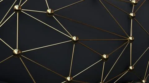 Network connection Gold Stock Illustration