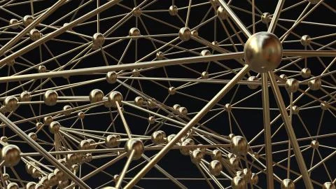 Network connection Gold Illustrazione stock