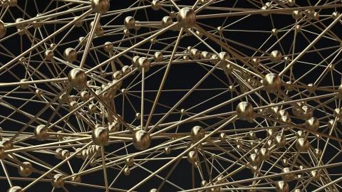 Network connection Gold Stock Illustration