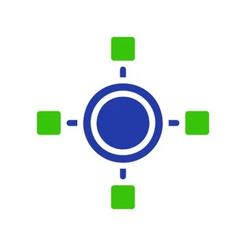 Network Connection Hub Concept Communication Node Stock Illustration