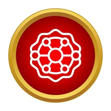 Network connection icon central hub nodes data Illustrazione stock