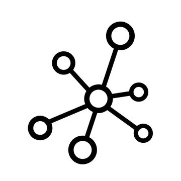 Network Connection Icon Isolated on White Background Stock Illustration