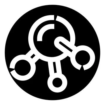 Network connection icon linking global communications concept Stock Illustration