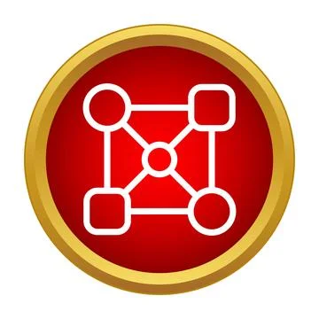 Network connection icon representing communication and data sharing Stock Illustration