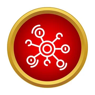 Network connection icon representing communication and data sharing イラスト素材