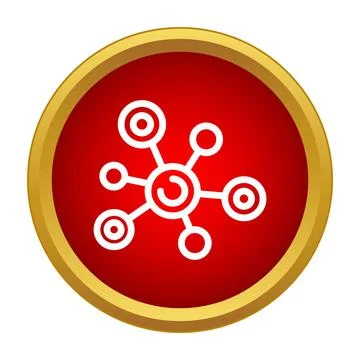 Network connection icon representing data communication link Stock Illustration