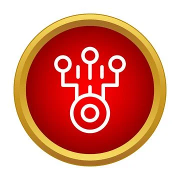 Network connection icon representing digital technology concept Illustrazione stock