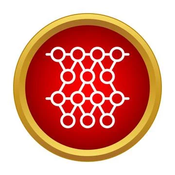 Network connection icon representing digital communication and science Stockillustratie