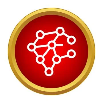 Network connection icon representing links and communication structure イラスト素材