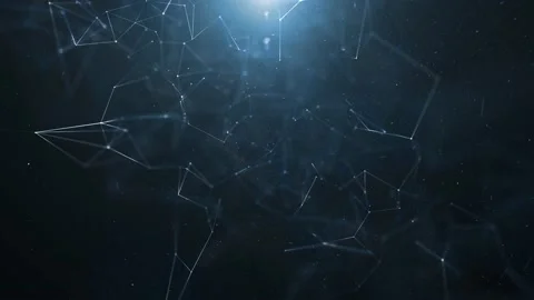 Network connection lines and dots with light motion Stock Footage 231634611