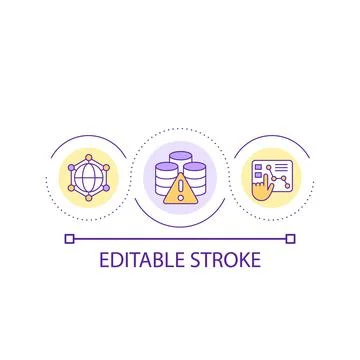 Network connection loop concept icon Stock Illustration