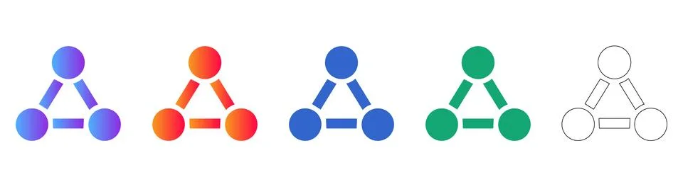 Network Connection Node Icons Stockillustratie