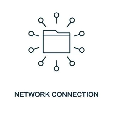 Network Connection outline icon. Simple design from web development icon Stock Illustration