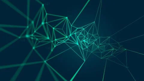 Network connection plexus structure forming a geometric pattern, Abstract vec Stock Illustration
