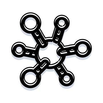 Network connection sharing hierarchy distribution system icon Stock Illustration