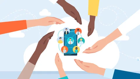 Network connection. Social Networking communication in global computer networks Stock Footage 259514170