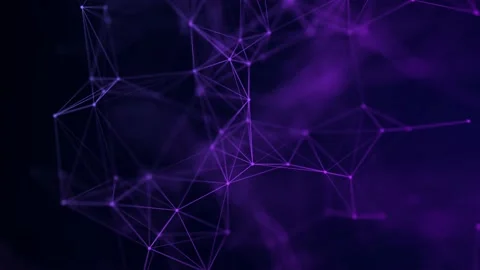 Network connection structure. Abstract background with moving dots and lines. 스톡 동영상 152883493