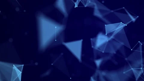 Network connection structure. Abstract background with moving dots and lines. Stockbeeldmateriaal 155926267