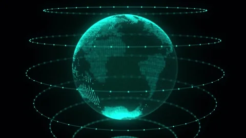 Network connection structure. Background with connecting data on planet. Stock Footage 310316807