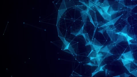 Network connection structure. Blue background. Abstract digital background. Stock Footage 275206734