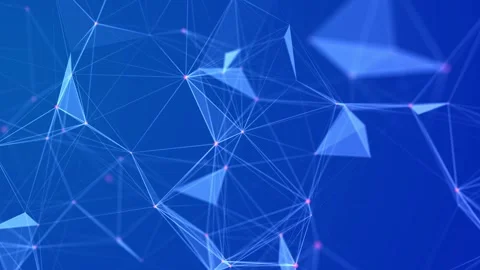 Network connection structure. Blue digital background with dots and lines. Stock Footage 275856544