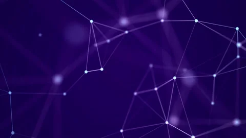 Network connection structure with chaotic distribution of points and lines. Stock Footage 197066333